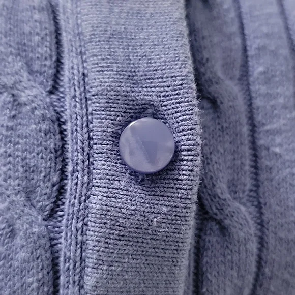 Merona Y2K Cableknit 3/4 sleeves button up Cardigan Size small fits medium EUC - Picture 8 of 11